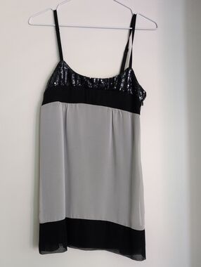 Guess Black And Gray Top with Sequined Detail